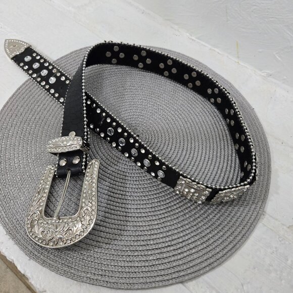 Nocona Western Rhinestone Belt - Picture 2 of 5